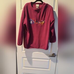 Disney World Maroon Fleece Pullover
